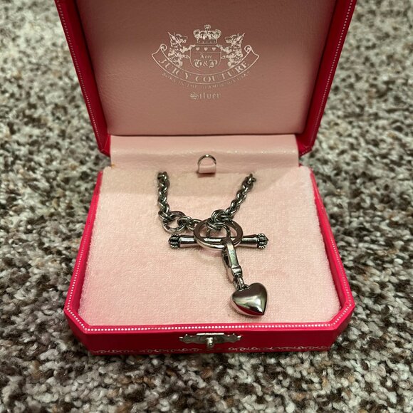 Vintage Juicy Couture Silver Charm Necklace - Picture 9 of 9